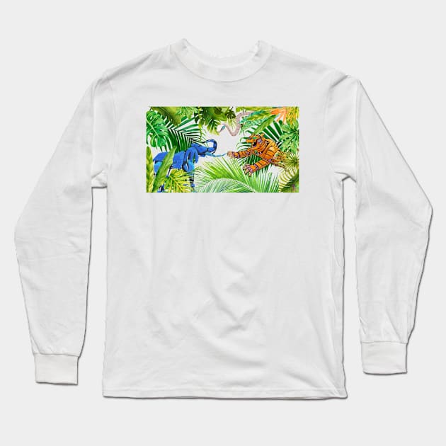 Futuristic Jungle Long Sleeve T-Shirt by Viper Unconvetional Concept